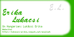 erika lukacsi business card